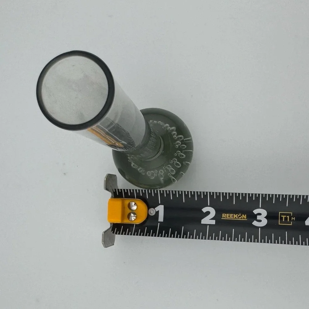 Bud Vase 6in Smoke Gray Mid-Century‎ Controlled Bubble Glass